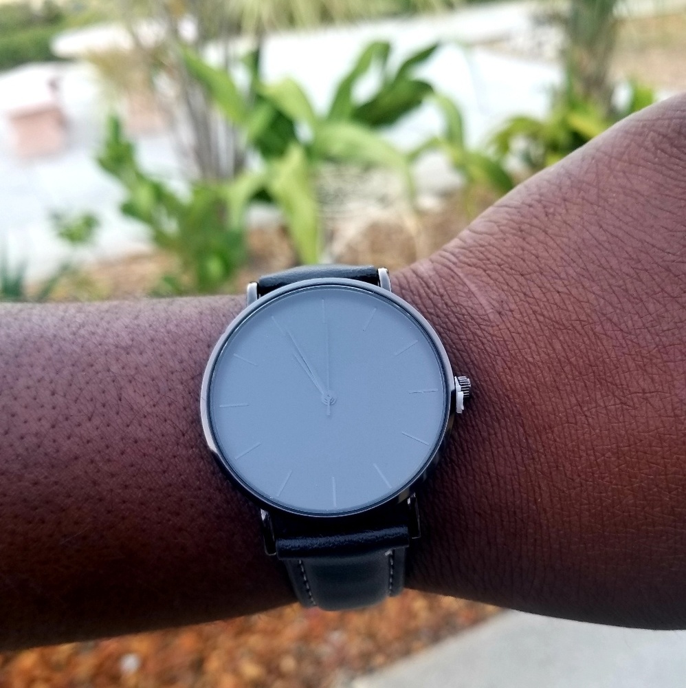 Unisex Black on Black Quartz Watch